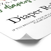 Poster Bris et couches Baby shower tombole de couche (Coin)