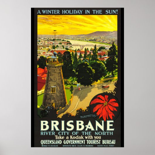 Poster Brisbane Australie Tourisme (Devant)
