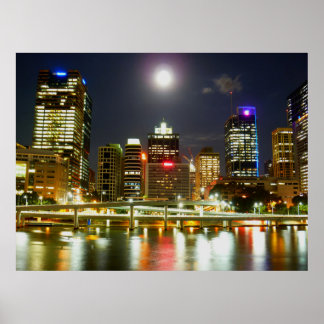 Poster Brisbane la nuit