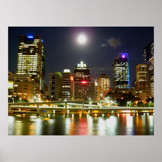 Poster Brisbane la nuit (Devant)