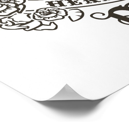 Poster Brise-coeur PEBBLES™ B&W (Coin)