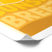 Poster Brise de coucher de soleil Rétro Typographique Côt (Coin)