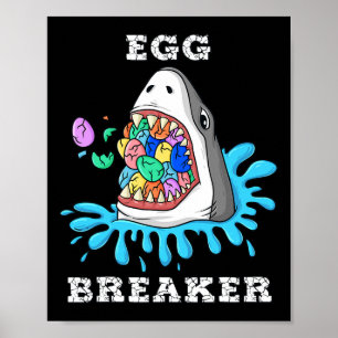 Poster Brise-oeufs Requin Pâques Fun Boys Filles Enfants