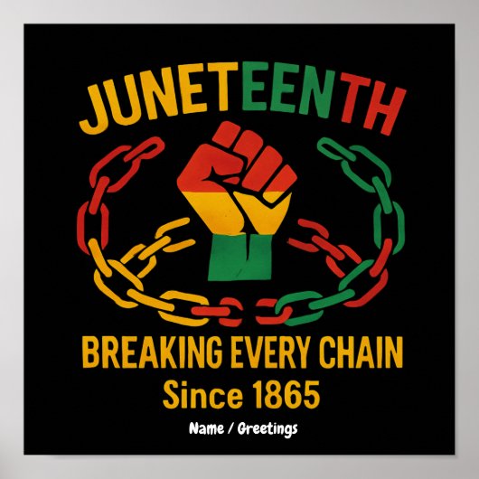 Poster Briser chaque chaîne depuis 1865 – Juneteenth libé (Devant)