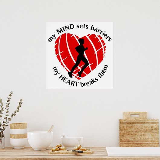 Poster Briser les obstacles coureur (Cuisine)
