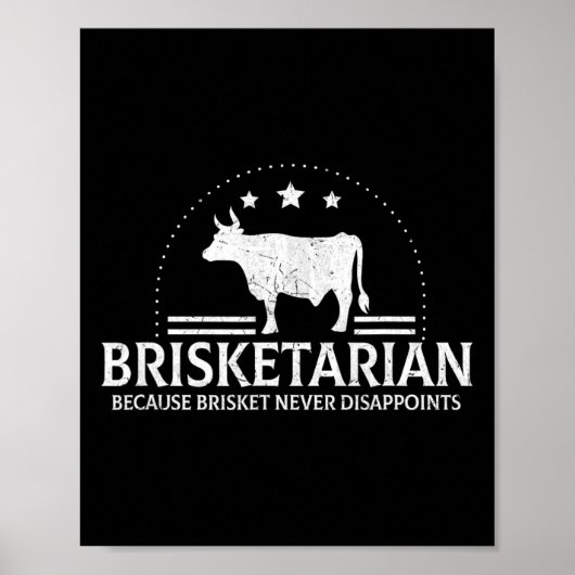 Poster Brisketarian Parce Que Brisket Ne Déçoit Jamais Bb (Devant)