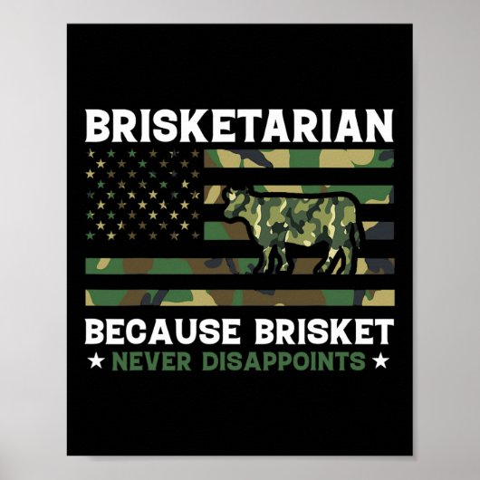 Poster Brisketarian parce que Brisket ne déçoit jamais Sh (Devant)
