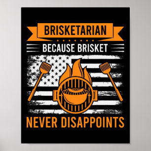 Poster Brisketarien Parce Que Brisket Ne Déçoit Jamais -