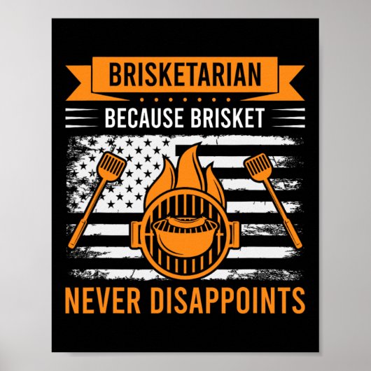 Poster Brisketarien Parce Que Brisket Ne Déçoit Jamais - (Devant)