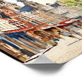 Poster Bristol Angleterre Aquarelle Peinture Voyage (Coin)