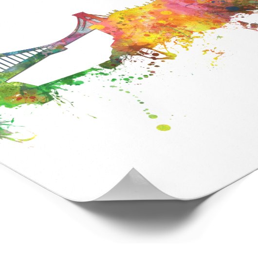 POSTER BRISTOL, UK SKYLINE (Coin)