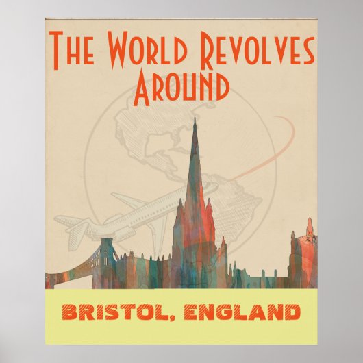 POSTER BRISTOL, UK SKYLINE (Devant)
