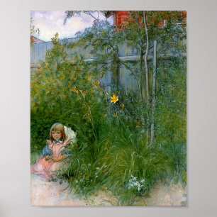 Poster Brita in the Flowerbed