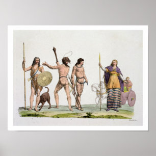 Poster Britanniques, Calédoniens et Reine Boadicea, plaqu