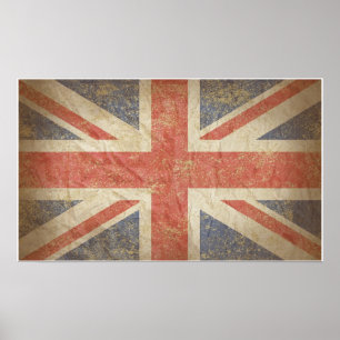 Poster British Flag Distressed