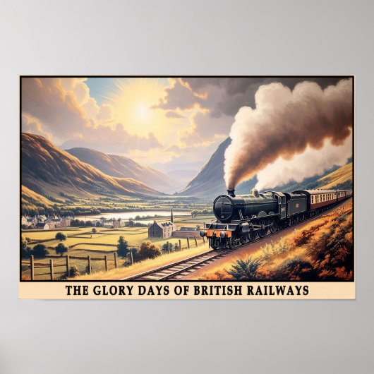 Poster British Golden Age of Steam Travel (Devant)