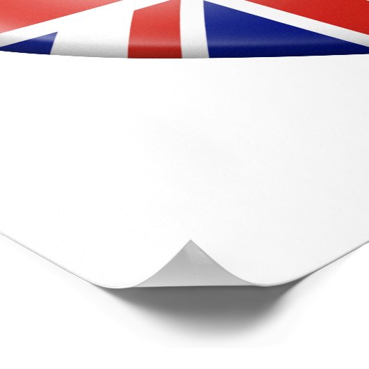 Poster British Heart Flag on White (Coin)