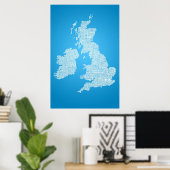 Poster British Isles est le mot (Bureau à domicile)
