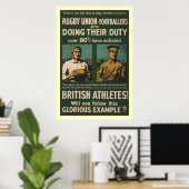 Poster British rugby, football players call for duty (Bureau à domicile)