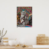 Poster British Shorthair Rocker (Cuisine)