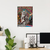 Poster British Shorthair Rocker (Bureau à domicile)