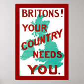 Poster Britons! Your Country Needs You (Devant)