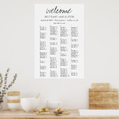 Poster Brittany Elegant Alphabetical Seating Chart (Cuisine)