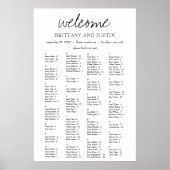 Poster Brittany Elegant Alphabetical Seating Chart (Devant)