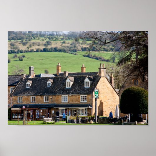 Poster Broadway Cotswolds Worcestershire Angleterre (Devant)