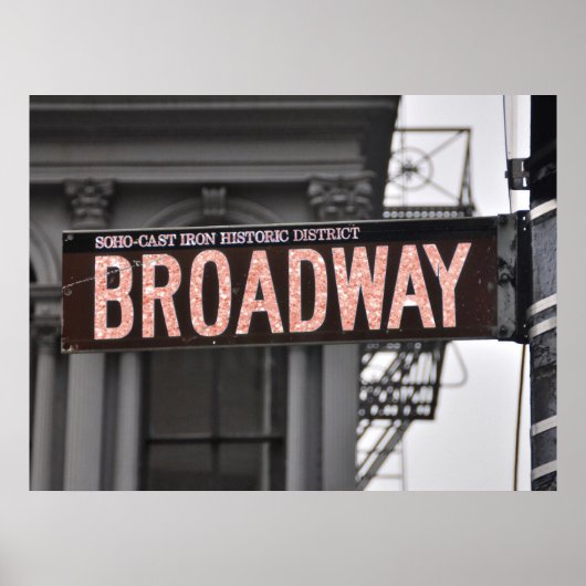 Poster broadway glitter (Devant)