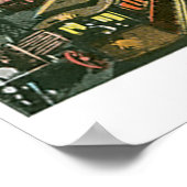 Poster Broadway inférieur par nuit (Coin)