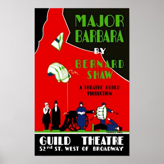 POSTER BROADWAY THEATER MAJOR BARBARA (Voorkant)