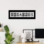 Poster BROADWAY Typographie architecturale (Bureau à domicile)