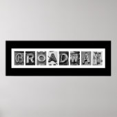 Poster BROADWAY Typographie architecturale (Devant)