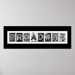 Poster BROADWAY Typographie architecturale