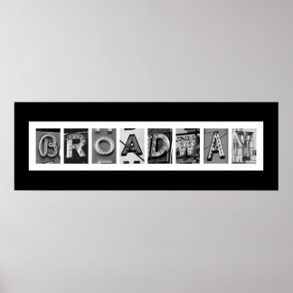 Poster BROADWAY Typographie architecturale