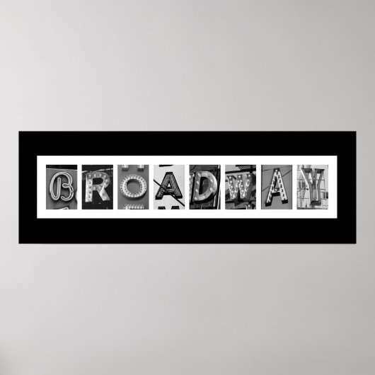Poster BROADWAY Typographie architecturale (Devant)