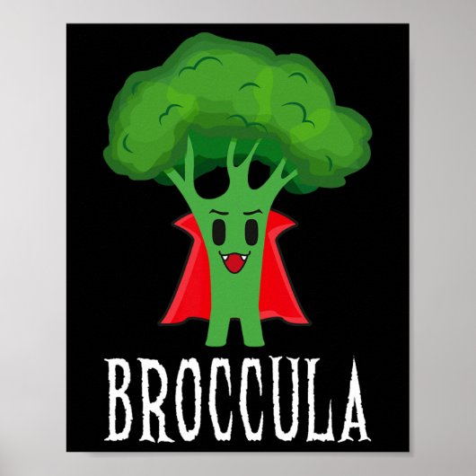 Poster Broccula Funny Broccoli Halloween Costume azy (Devant)