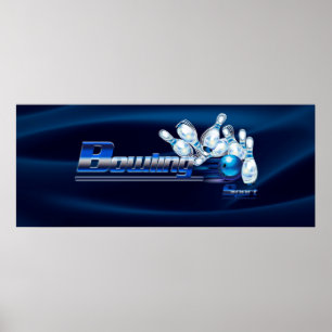 Poster Broches de quilles et boule