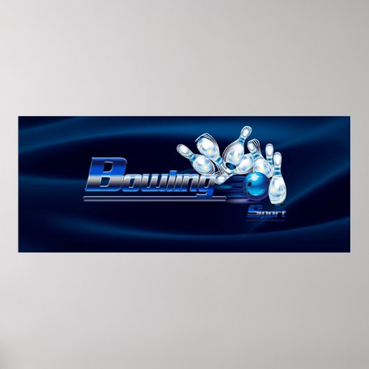 Poster Broches de quilles et boule (Devant)
