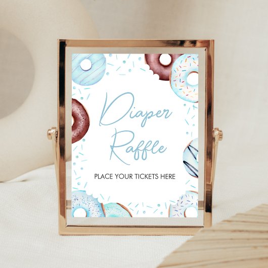 Poster Brochure à couches bleues de beignes et de couches