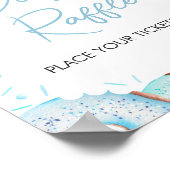 Poster Brochure à couches bleues de beignes et de couches (Coin)