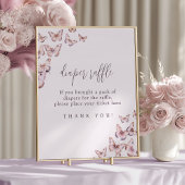 Poster Brochure à papillon mou et rose