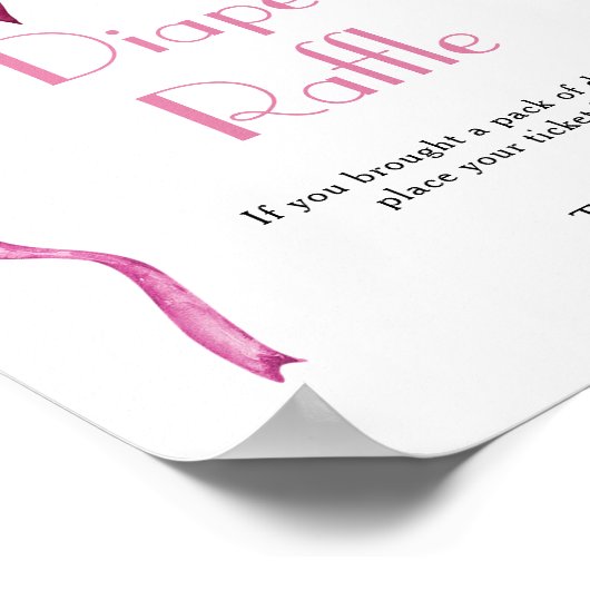 Poster Brochure à ruban rose (Coin)