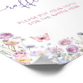 Poster Brochure Baby shower Papillon (Coin)