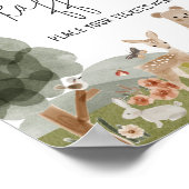 Poster Brochure de Baby shower de bois Boho (Coin)