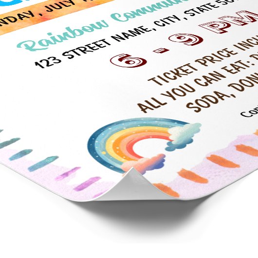 Poster Brochure de l'école arc-en-ciel de Kindness modifi (Coin)