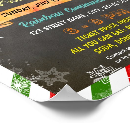 Poster Brochure de pull de Noël moche modifiable (Coin)