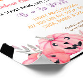 Poster Brochure d'halloween rose modifiable (Coin)