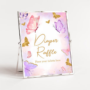 Poster Brochure Papillon rose-pourpre